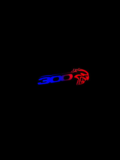 RGB Chrysler 300 Hellcat Emblem LED Badge — Bluetooth Color-Chasing Light for Chrysler 300