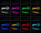 RGB Chrysler 300 Hellcat Emblem LED Badge — Bluetooth Color-Chasing Light