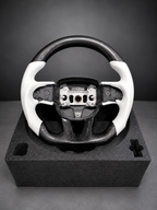Custom Carbon Fiber Steering Wheel for Mopar – White