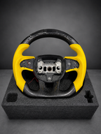 Custom Carbon Fiber Steering Wheel for Mopar - Yellow
