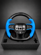 Custom Carbon Fiber Steering Wheel for Mopar - Miami blue