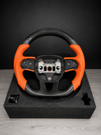 Custom Carbon Fiber Steering Wheel for Mopar - Orange