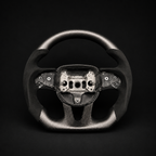 Custom Carbon Fiber & Alcantara Flat Bottom Steering Wheel for Mopar