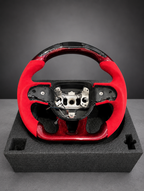 Custom Red Carbon Fiber Steering Wheel for Mopar