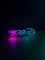 RGB Chrysler 300 Hellcat Emblem LED Badge — Bluetooth Color-Chasing Light