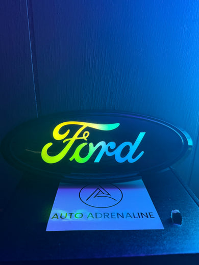 RGB Ford F-150 Emblem LED Badge — Bluetooth Color-Chasing Light