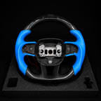 Custom Carbon Fiber Steering Wheel for Mopar - Miami blue