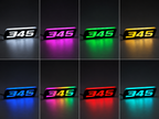 RGB 345 Emblem LED Badge — Bluetooth Color-Chasing Light