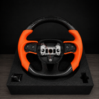 Custom Carbon Fiber Steering Wheel for Mopar - Orange