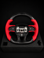 Custom Carbon Fiber Steering Wheel for Mopar – Red