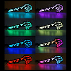 RGB SRT Hellcat Emblem LED Badge — Bluetooth Color-Chasing Light for Dodge Challenger & Charger Hellcat