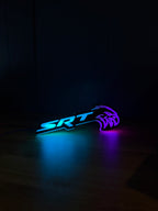 RGB SRT Hellcat Emblem LED Badge — Bluetooth Color-Chasing Light for Dodge Challenger & Charger Hellcat