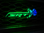 RGB SRT Super Bee Emblem LED Badge — Bluetooth Color-Chasing Light for Dodge Challenger & Charger
