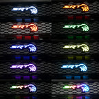 RGB SRT Hawk Emblem LED Badge — Bluetooth Color-Chasing for Dodge Vehicles