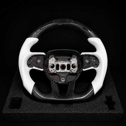 Custom Carbon Fiber Steering Wheel for Mopar - White