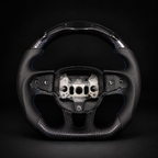 Custom Blue Forged Carbon Fiber Steering Wheel For Mopar