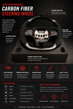 Custom Carbon Fiber Steering Wheel for Mopar