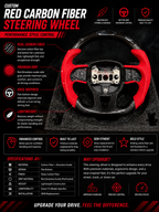 Custom Red Carbon Fiber Steering Wheel for Mopar