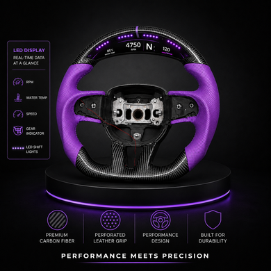 Custom Carbon Fiber Steering Wheel for Mopar - Purple