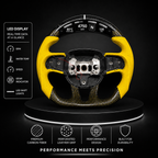 Custom Steering Wheel for Mopar with yellow carbon fiber