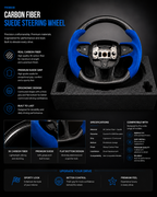 Custom Carbon Fiber Steering Wheel for Mopar – suede royal blue