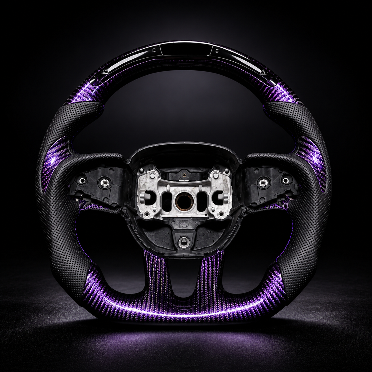 Custom Purple Forged Carbon Fiber Steering Wheel For mopar