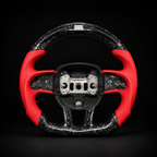 Custom Red Forged Carbon Fiber Steering Wheel For Mopar