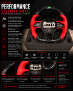 Custom Red Forged Carbon Fiber Steering Wheel For Mopar
