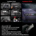 RGB Scat Pack Emblem LED Badge with Bee — Bluetooth Color-Chasing Light for Dodge Challenger & Charger Scat Pack