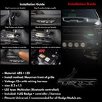 RGB TRX Emblem LED Badge — Bluetooth Color-Chasing Light for Ram 1500 TRX