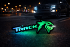 RGB Trackhawk Emblem LED Badge — Bluetooth Color-Chasing Light for Jeep Grand Cherokee -Trackhawk