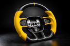 Custom Yellow Carbon Fiber Steering Wheel for Mopar – Leather & LED